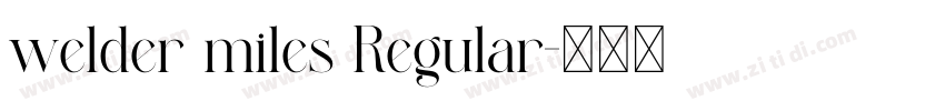 welder miles Regular字体转换 welder miles Regular字体转换